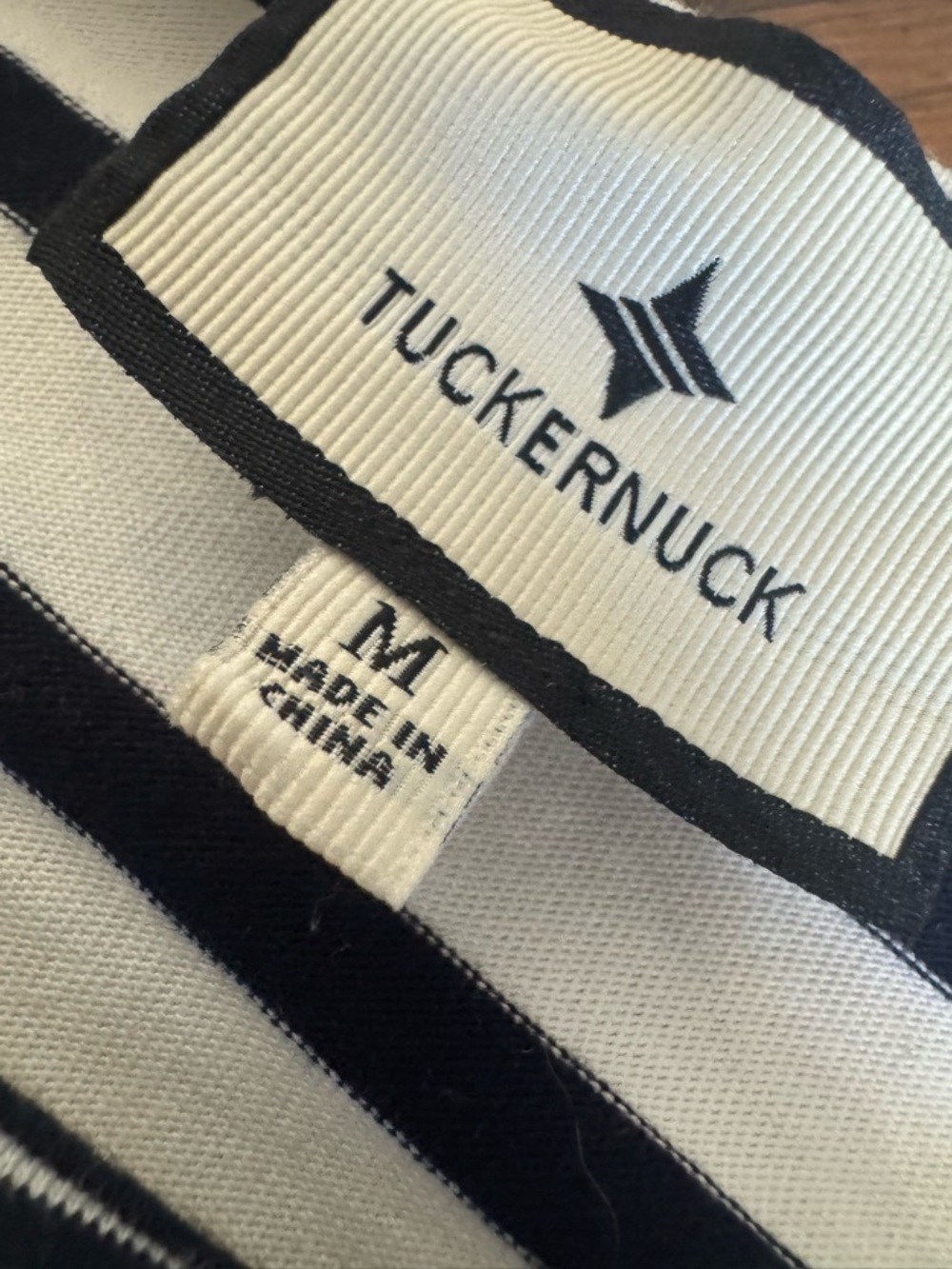Tuckernuck White and Black Striped Wide-Sleeve Crewneck - Picture 3 of 5